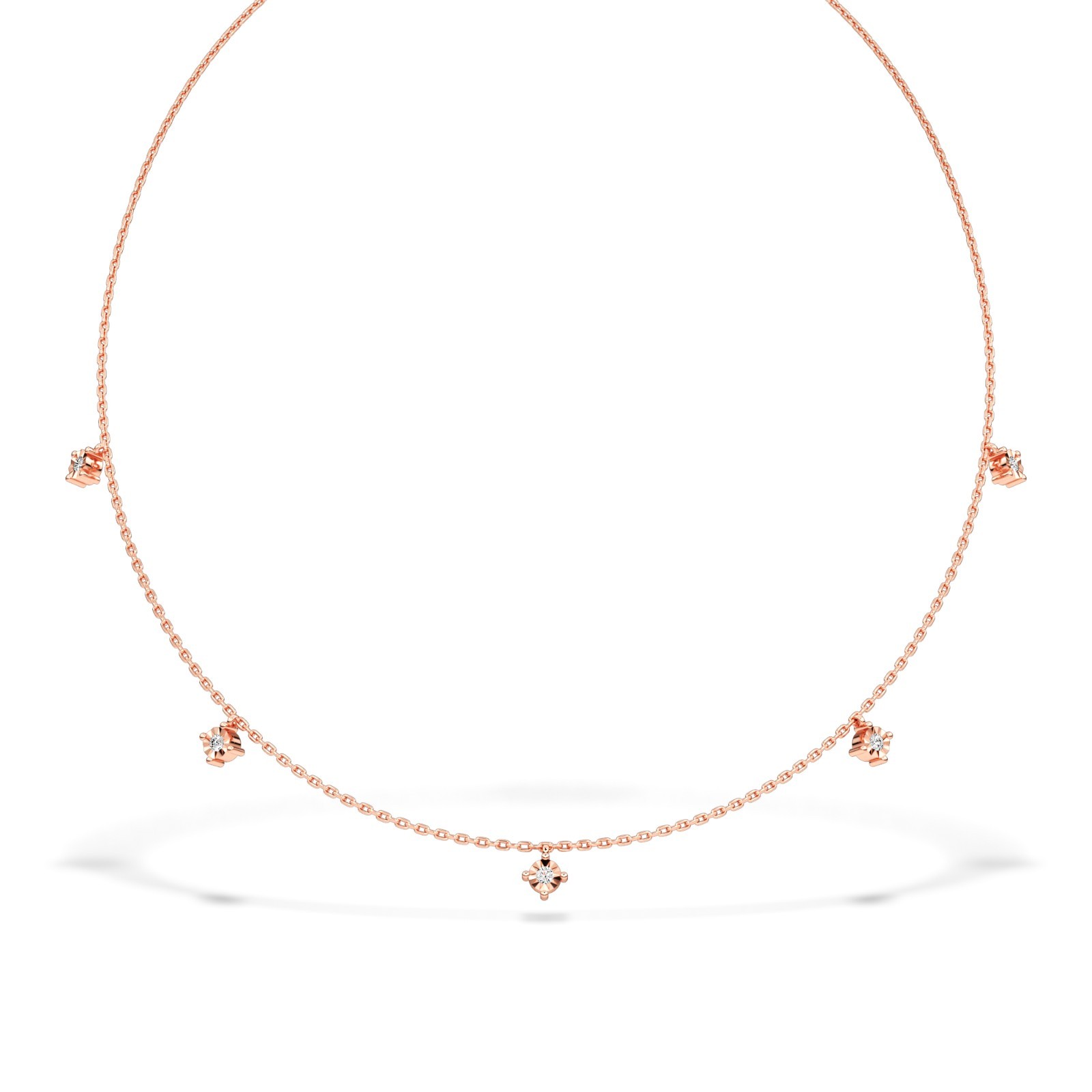 Elegant Diamond Drop Necklace 10K 14K 18K Gold Women’s Fine Jewelry Gift for Her