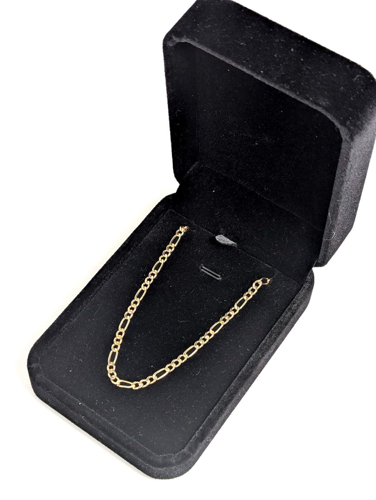 Vintage 10K SOLID Yellow Gold Figaro Necklace Chain Jewelry 20″ Gift FREE S&H