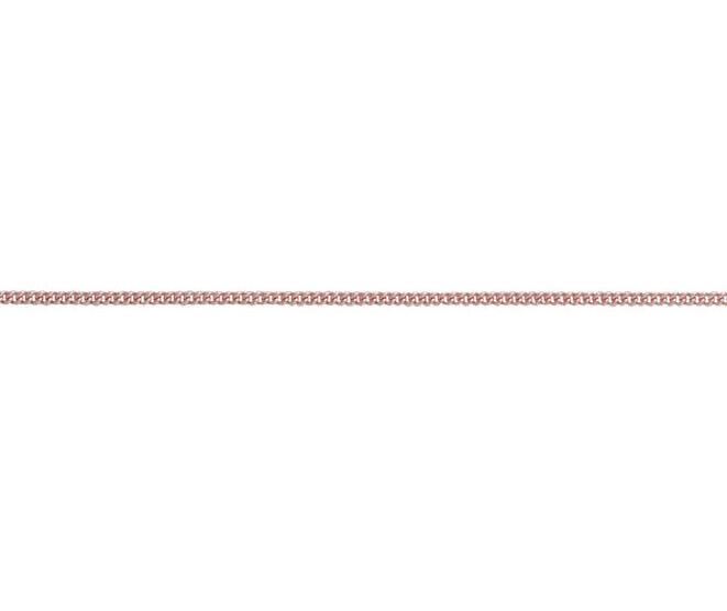9ct Rose Red Gold 1.1mm Curb Link Chain 28″ / 70cm Neck Chain (R12C)