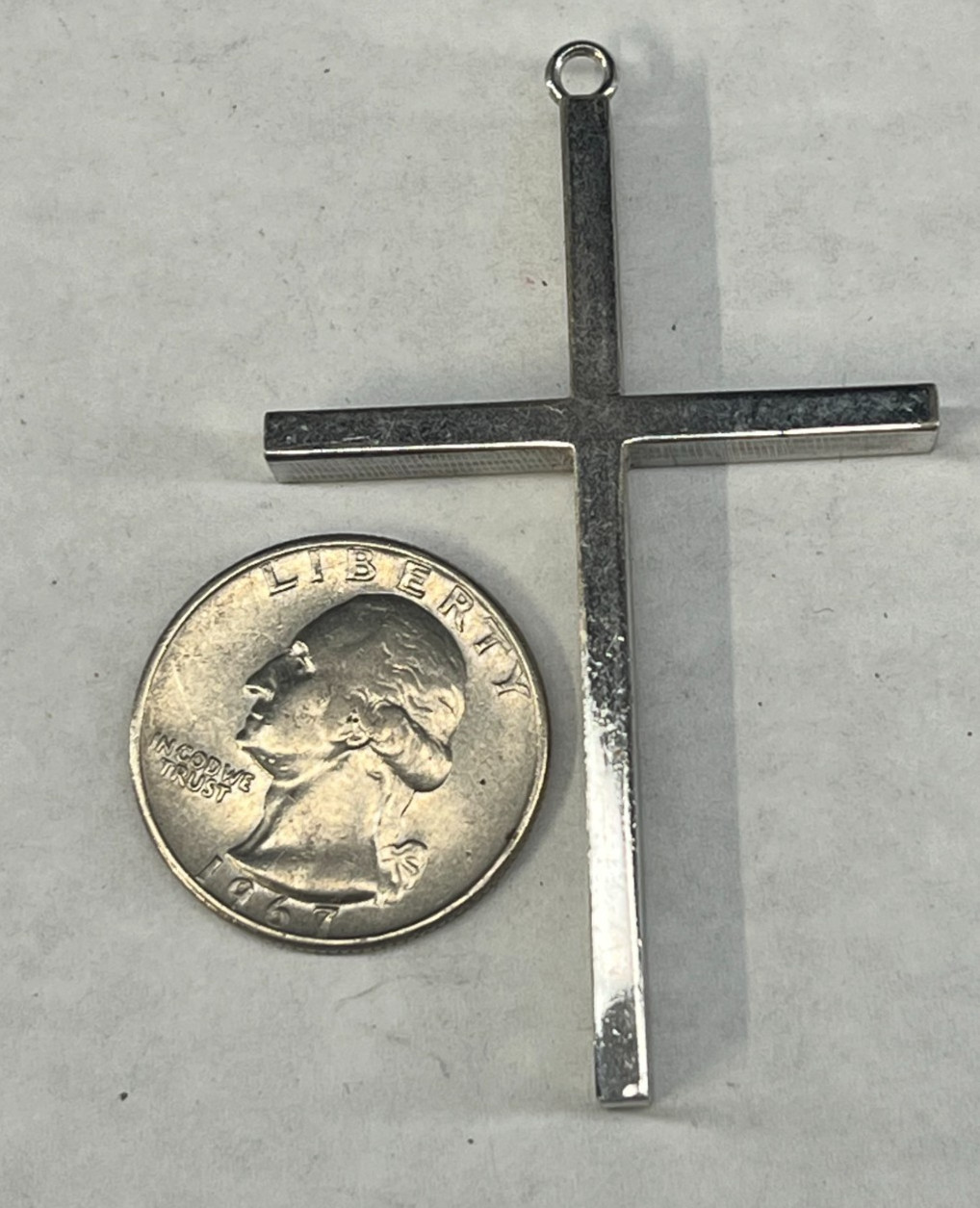 Avedon Sterling Silver 925 Large Thick Cross Pendant Minimal 2.25″ 16.3g Signed