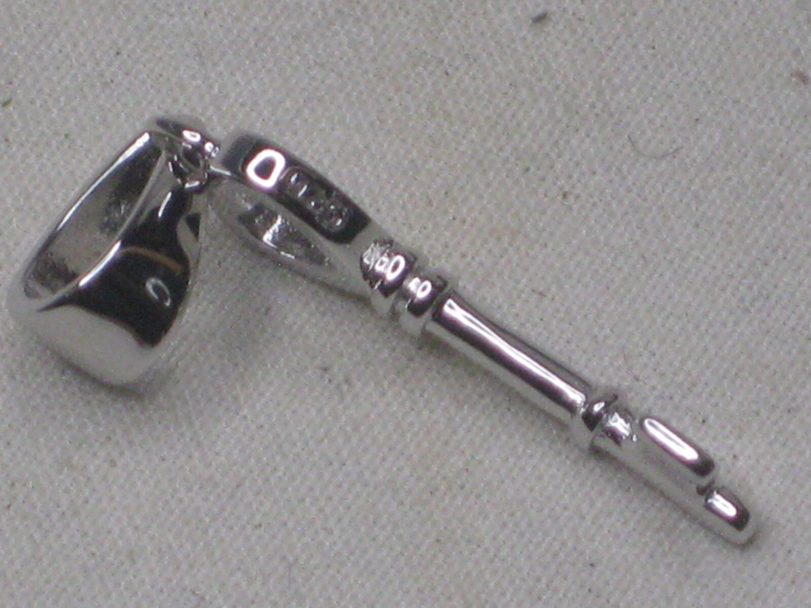 small skeleton key heart detailed sterling silver 925 charm love pendant