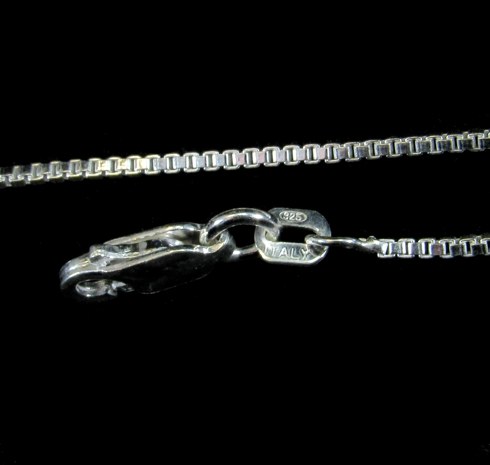 1.1MM Solid 925 Sterling Silver Italian Venetian Box Chain Necklace Italy
