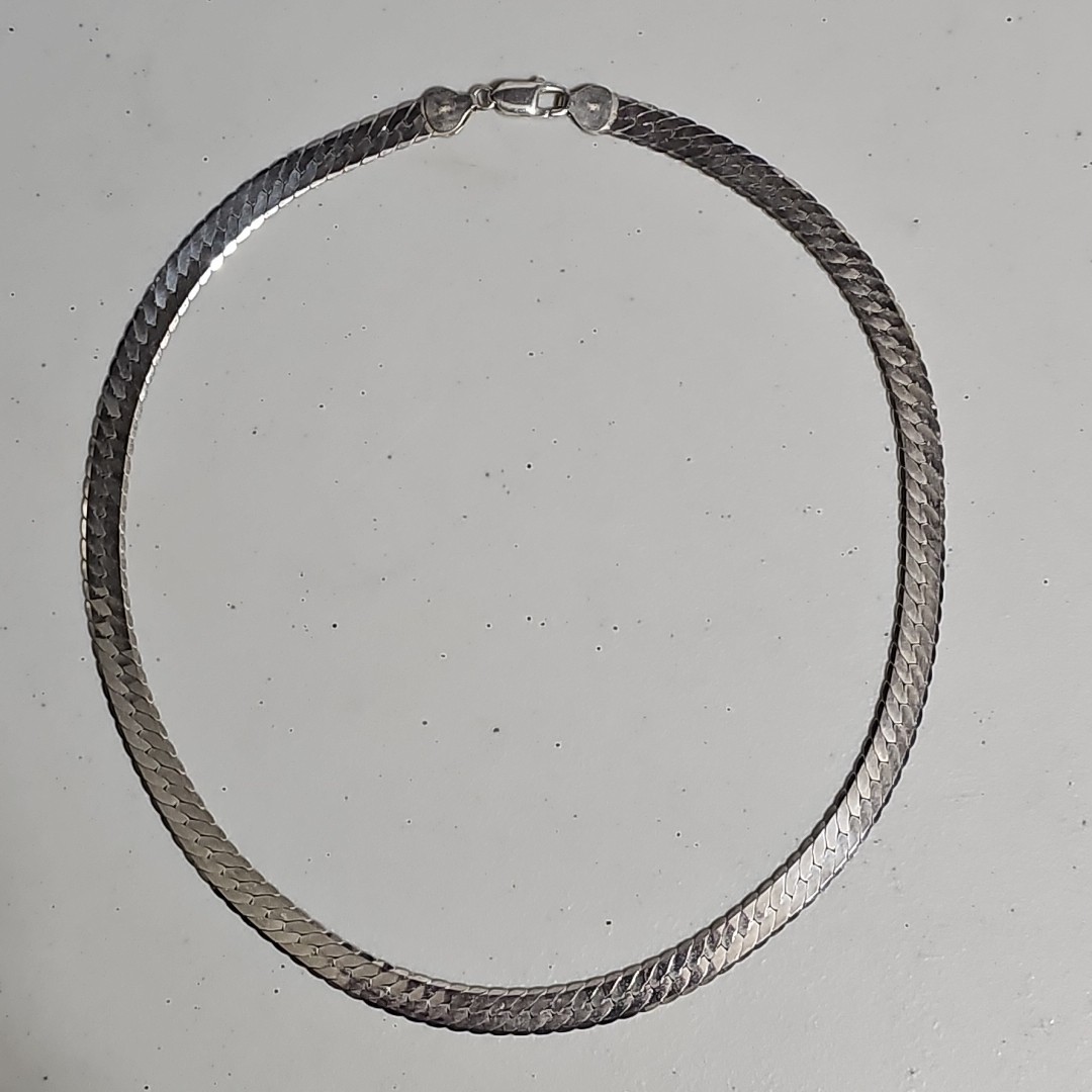 .925 Sterling Silver Necklace, 20″, 41.43g., 8mm