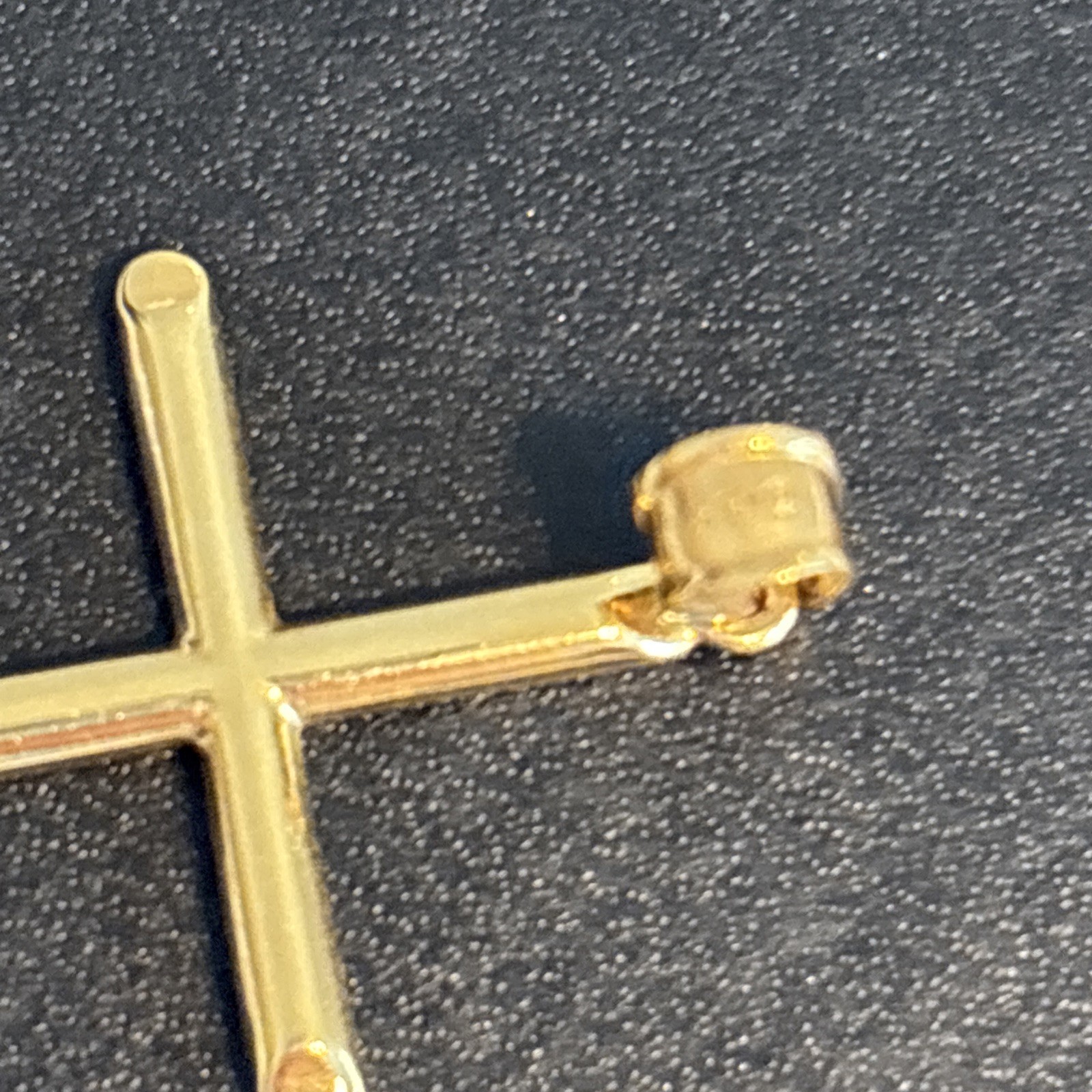 18K Real Gold Large Cross Pendant 1″ X 2″ 1.98 Grams