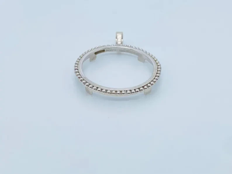 Coin Bezel One Ounce Silver Panda 37mm Sterling Silver Soldered Bail pendant