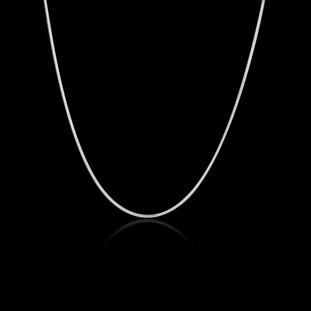 Men&Women’s 925 Sterling Silver Tarnish-Free Italian Snake Chain Necklace 16-24*