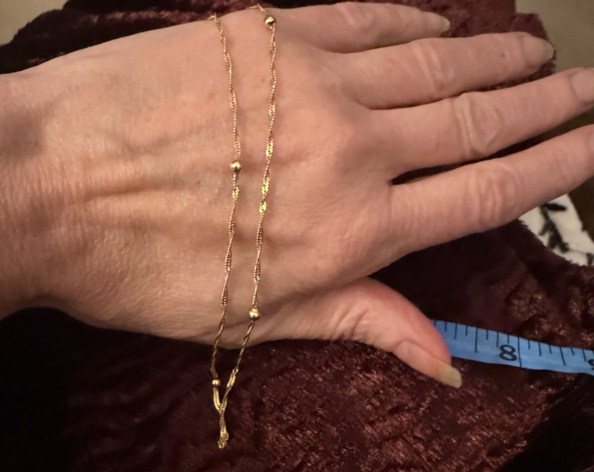 Vintage Roberto Coin 14K Gold Bead Station Necklace 18” Italy QVC Chain 2.2 Gram