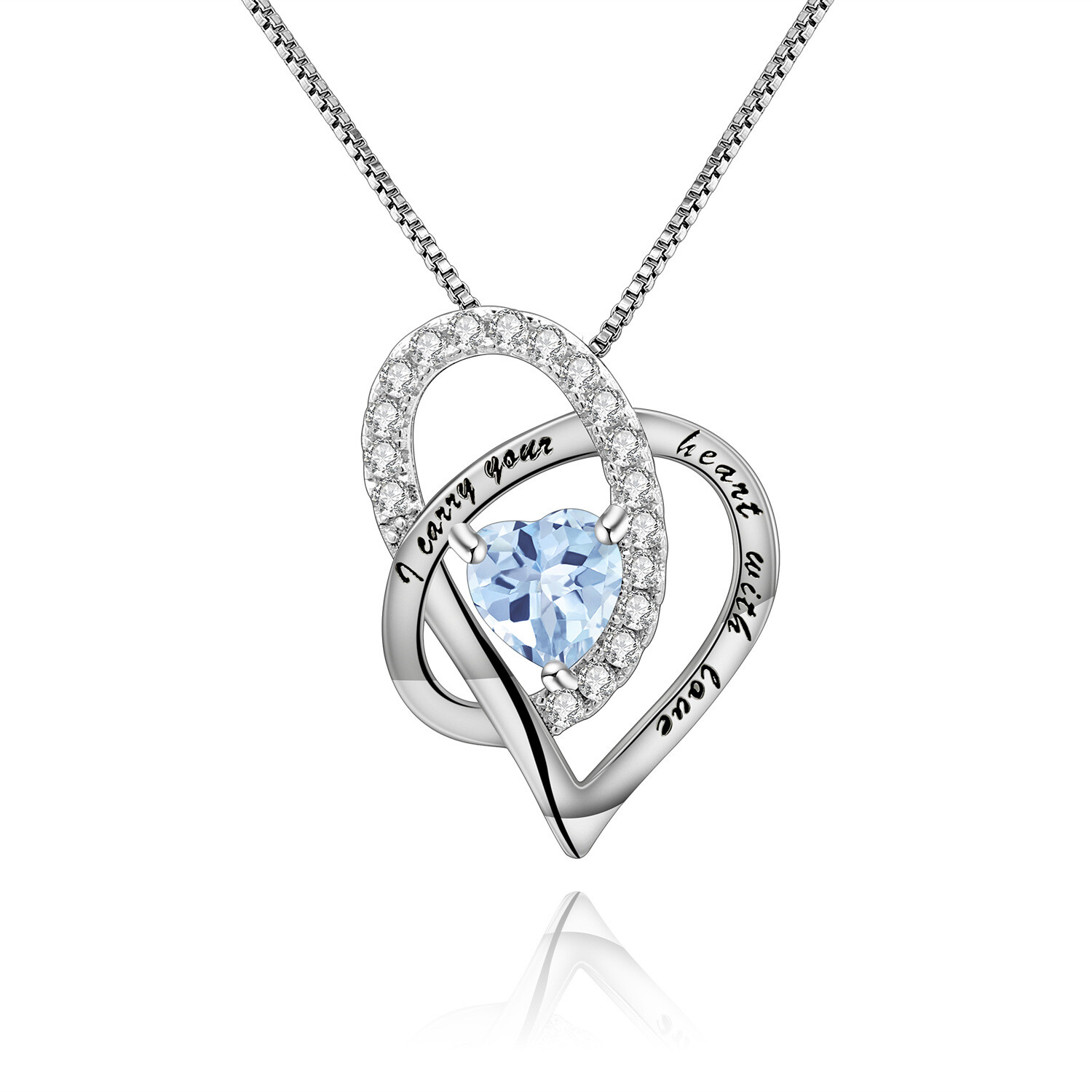 Birthstone Necklace for Mom Women Sterling Sliver 925 Mothers June May December