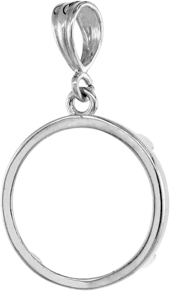 Sterling Silver Dime Bezel 18 mm Coins Prong Back Square Edge 10 Cent No Coin