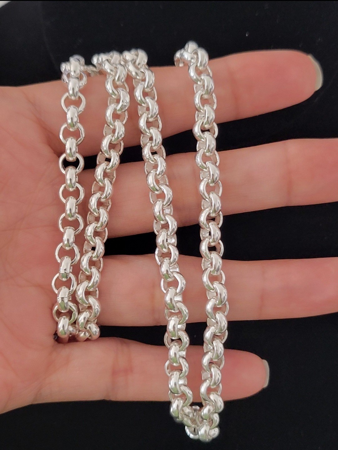 4mm 18 Inch Sterling Silver Rolo Chain