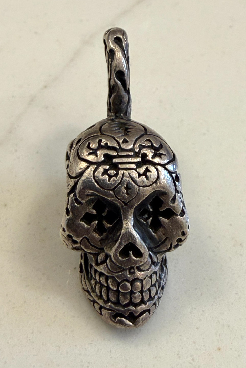 King Baby Studio Sterling Silver 925 Skull Pendant 23.5 grams