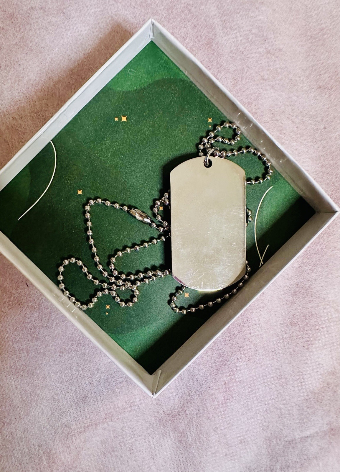 To My Son Dog Tag Pendant Necklace Inspirational Words Engraved Birthday Graduat