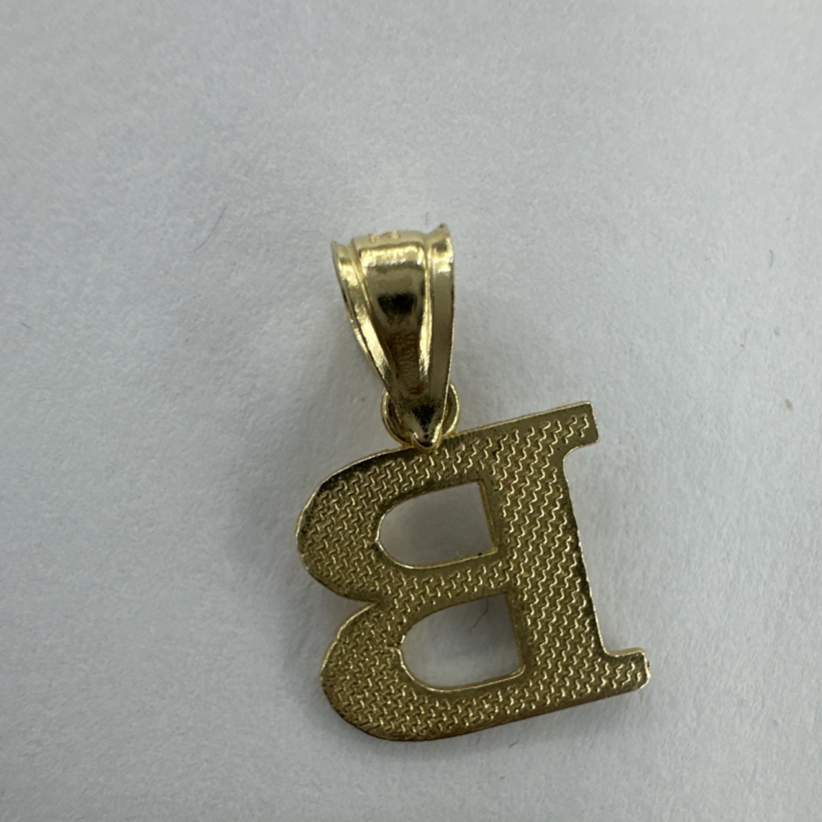 Yellow Gold 14k Letter B Pendant Alphabet Theme No Stone Italy Fine Jewelry