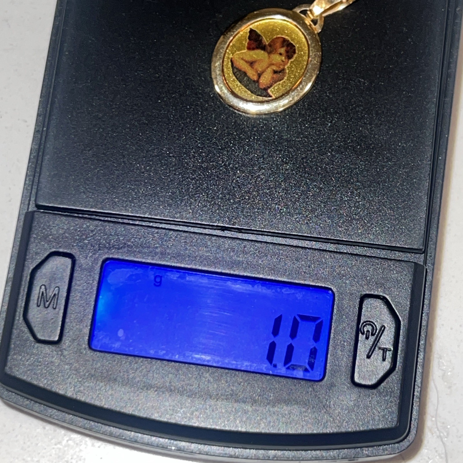 Vintage 14k Gold Cherub Pendant Angel