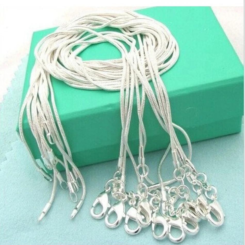 5PCS LOT Wholesale 925 Sterling Silver 16/18/20/22/24/26/28/30 Inch 1mm