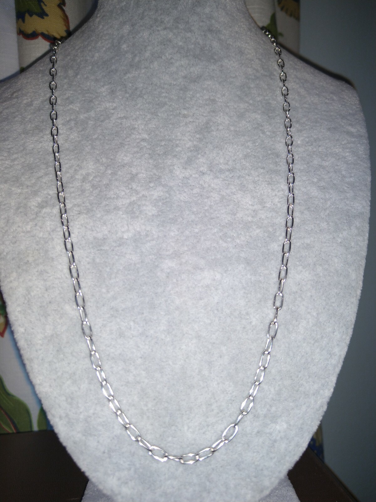 Gorgeous Italian Sterling Silver 80 Gauge Paper Clip Link Ncklce (22″) (8.10 g)