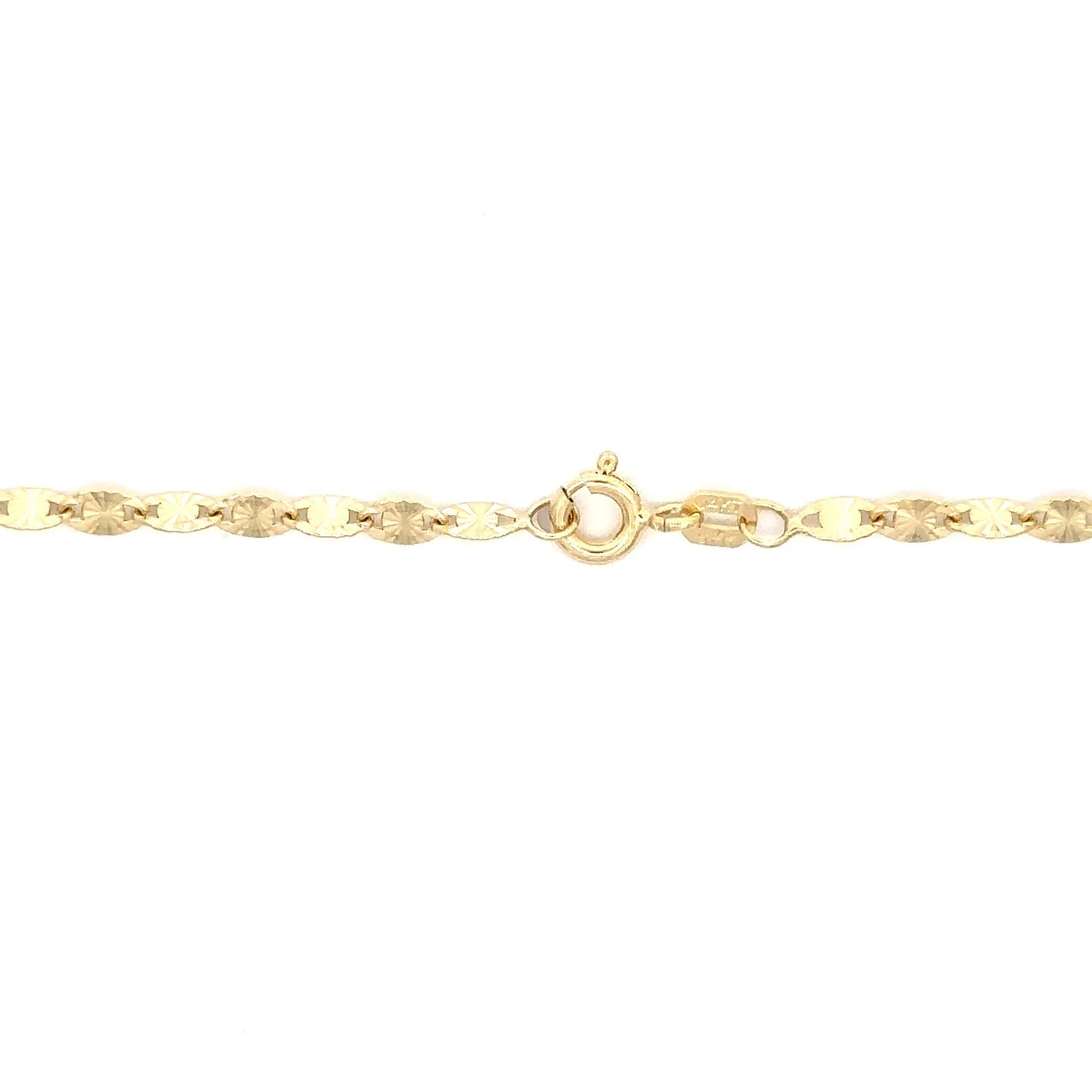 Solid 14K Gold Fancy Fine Chain Necklace 2.5mm 16″ – Italian Jewelry