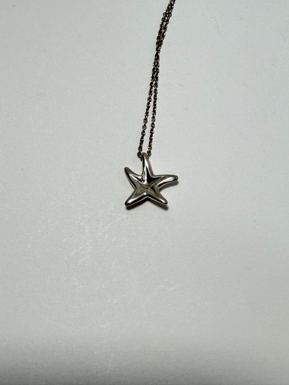TIFFANY & Co Starfish Elsa Peretti Necklace Pendant Sterling Silver 925 USED F/S