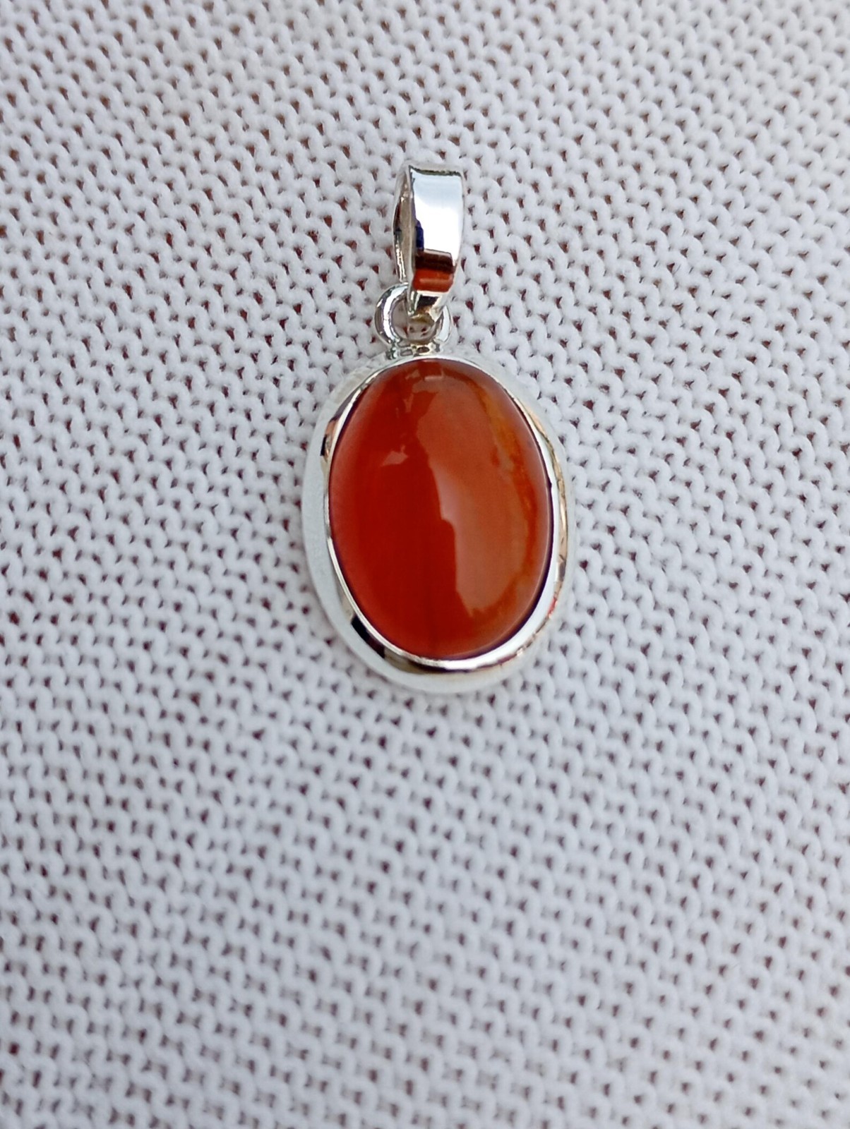 Red Carnelian Pendant 925 Sterling Silver Jewelry Handmade Gemstone Necklace