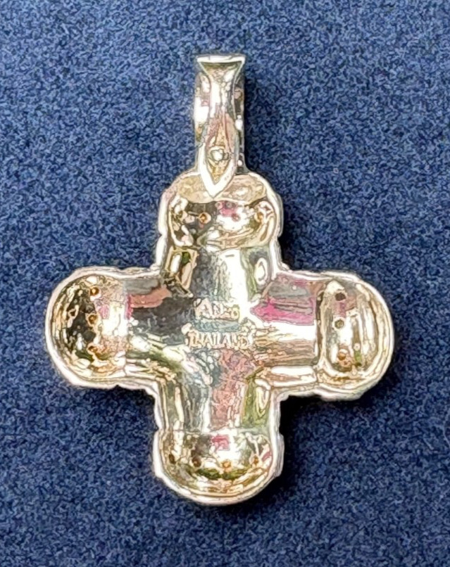 Judith Ripka Sterling Silver Maltese Cross in Marcasite Stones