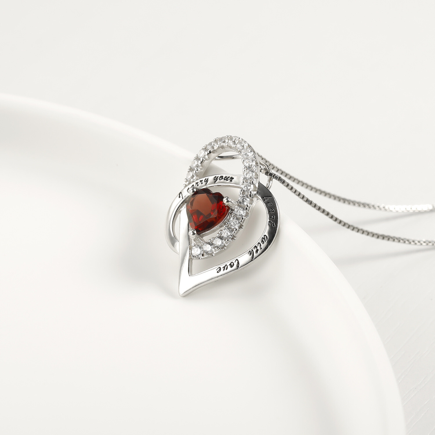 Birthstone Necklace for Mom Women Sterling Sliver 925 Mothers June May December