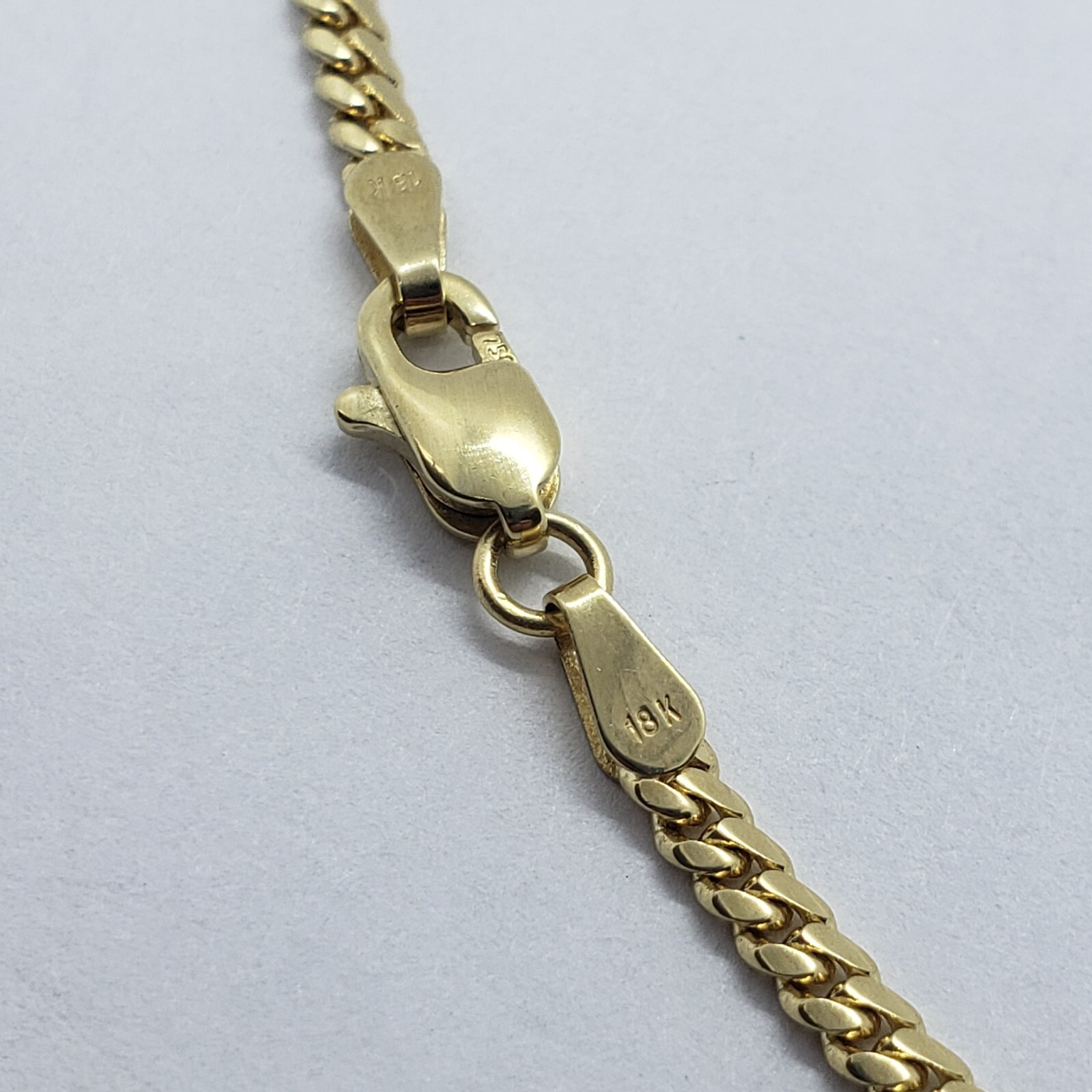 18K Solid Yellow Gold Miami Cuban Link Chain Necklace Men 2.5mm-4mm Size 18″~24″