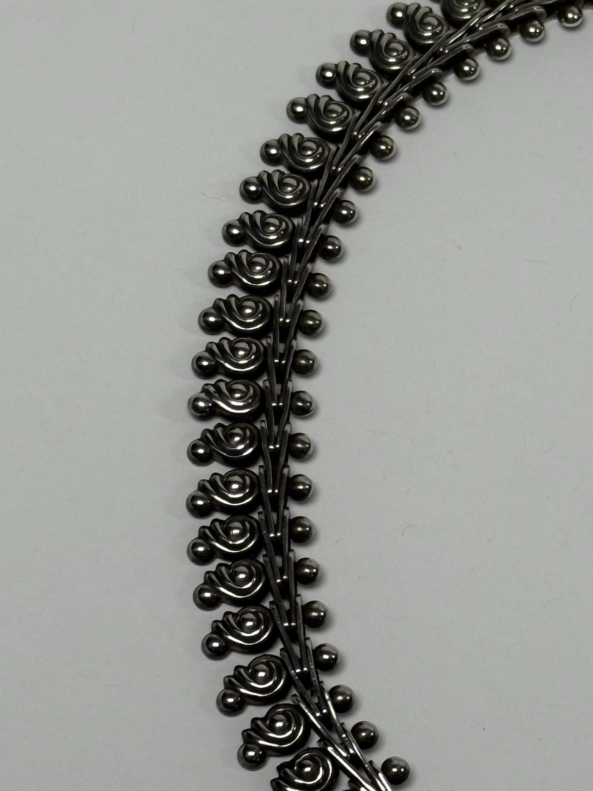 VTG Sterling Silver 17” Necklace Rajasthan India Tribal 15mm Bohemian