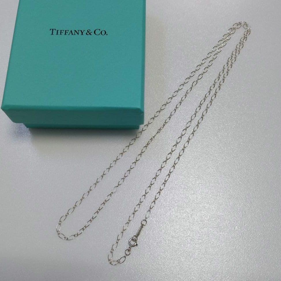 Tiffany & Co. Oval Link Necklace Silver 925 Women Excellent 76cm
