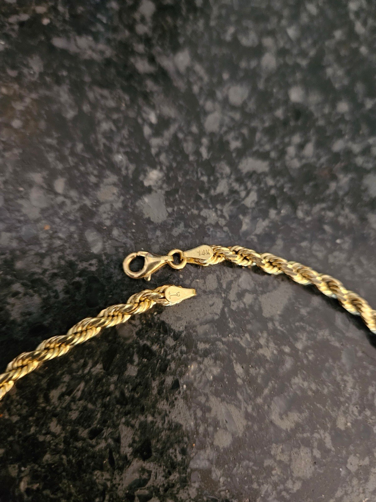 Jacoje 14K Yellow Gold 4mm Rope Chain 22” Necklace, 28.5 grams