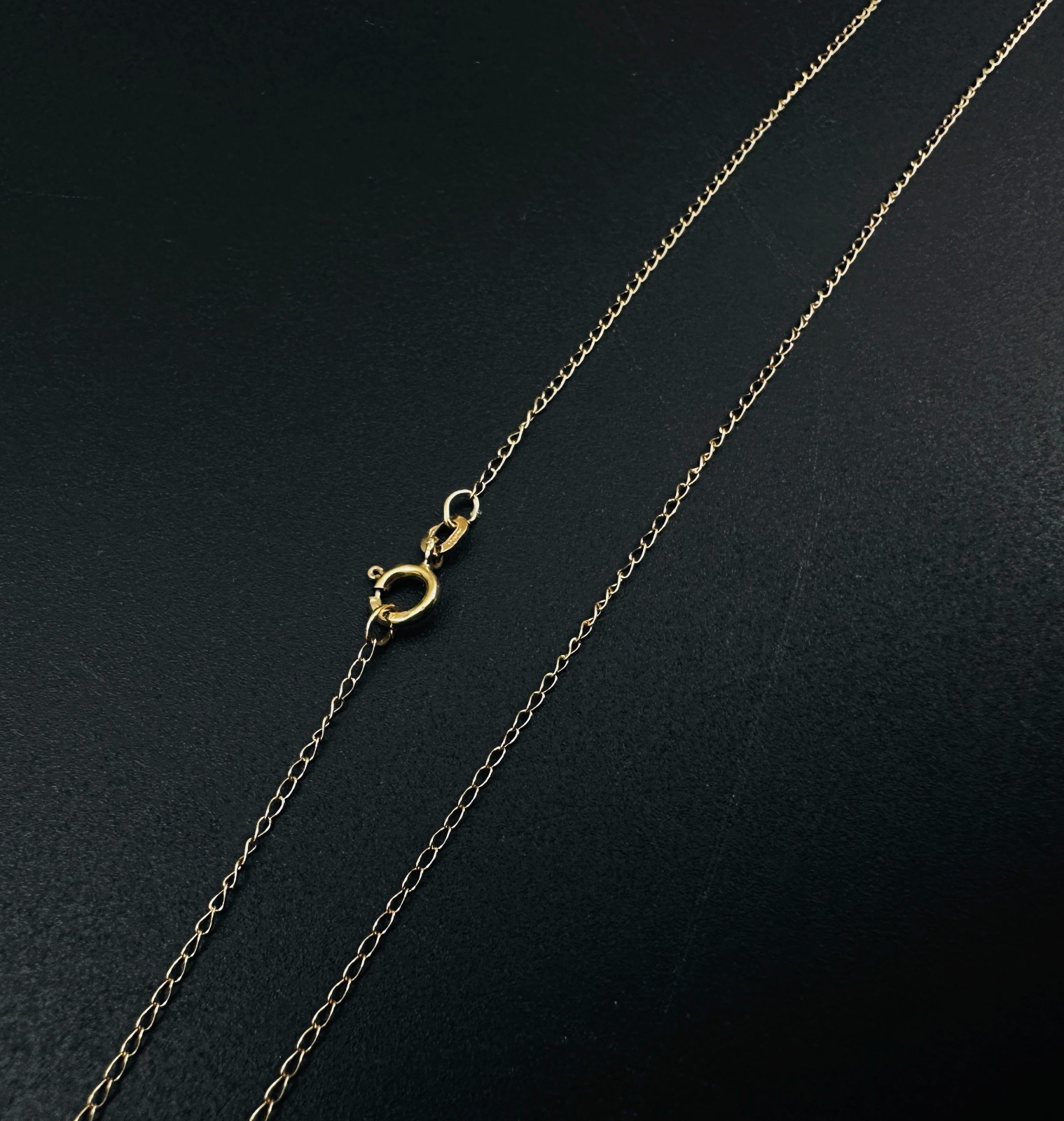 Solid 10K Yellow Gold Thin Cable Link Chain Necklace, .8mm, 18 1/4″, 0.4g