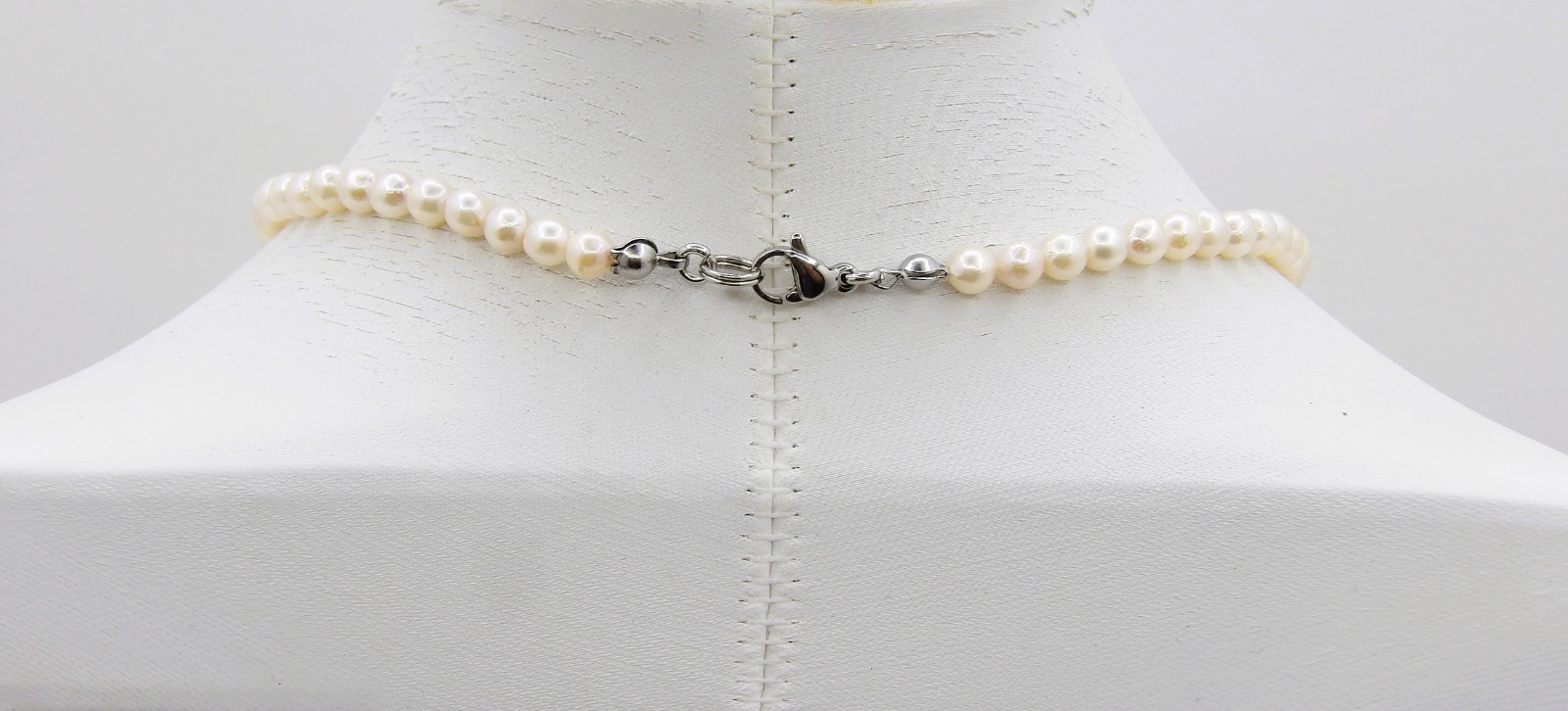 14″ inches White Akoya Near Round Genuine Pearl Necklace Woman Jewelry NK825