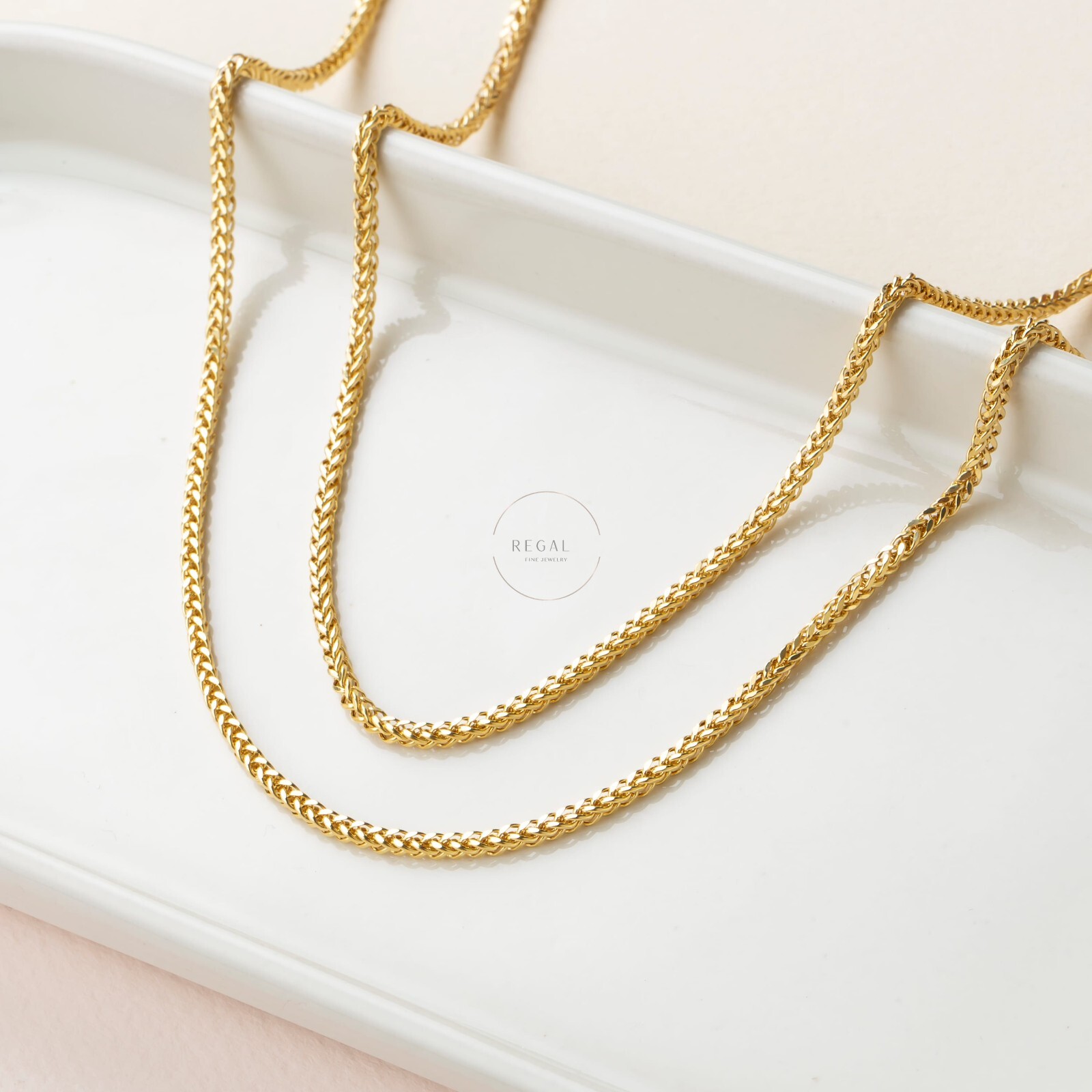 14K Gold Spiga (Wheat) Chain Necklace
