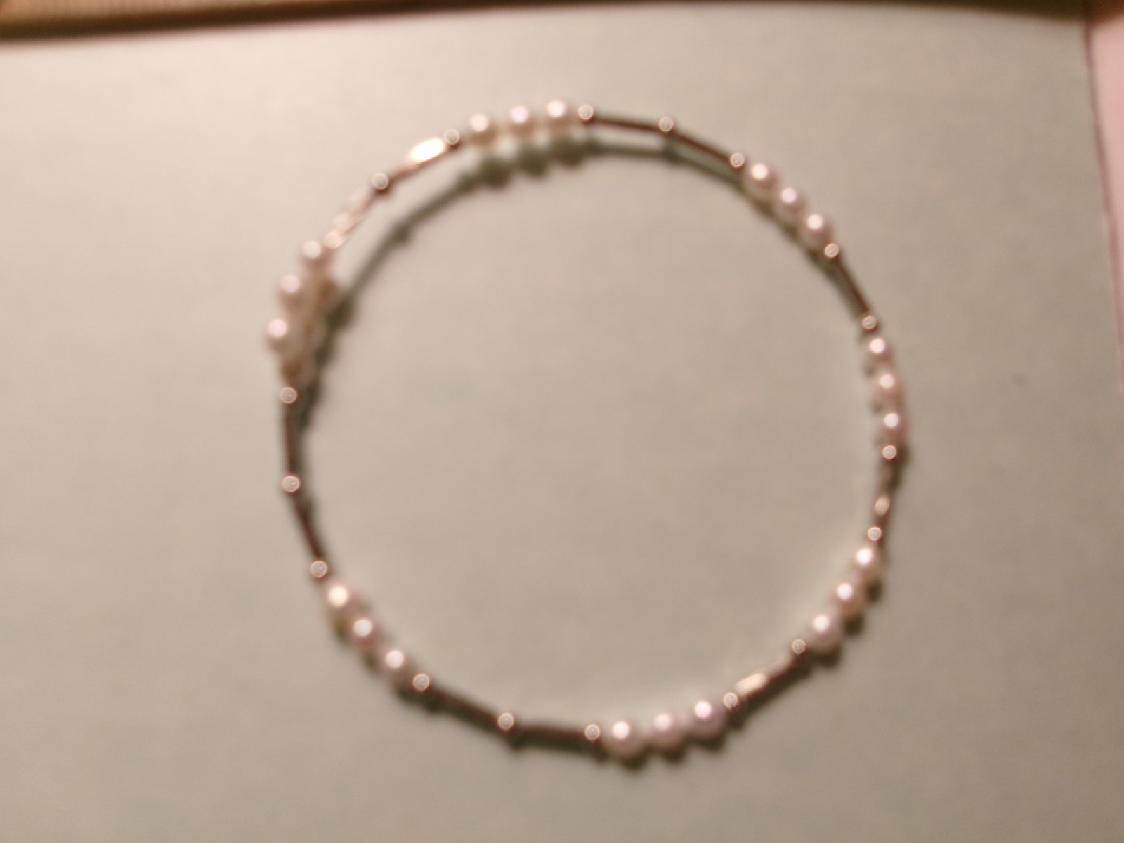 PEARL BRACELET FITS ALL ADU GOLD WIRE WRAP AROUND WRIST TINY PEARLS CUTE