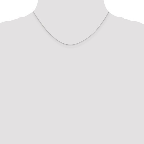 10K WHITE GOLD THIN BOX LINK NECKLACE PENDANT CHAIN 16″ 0.5 mm 0.8 grams