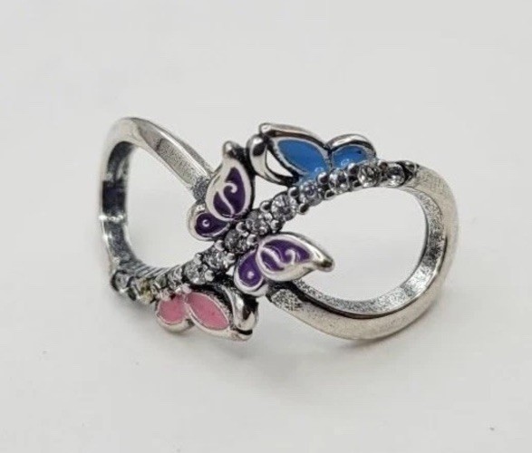 925 Sterling Silver Butterfly Infinity Charm Pendant For Bracelet /Necklace