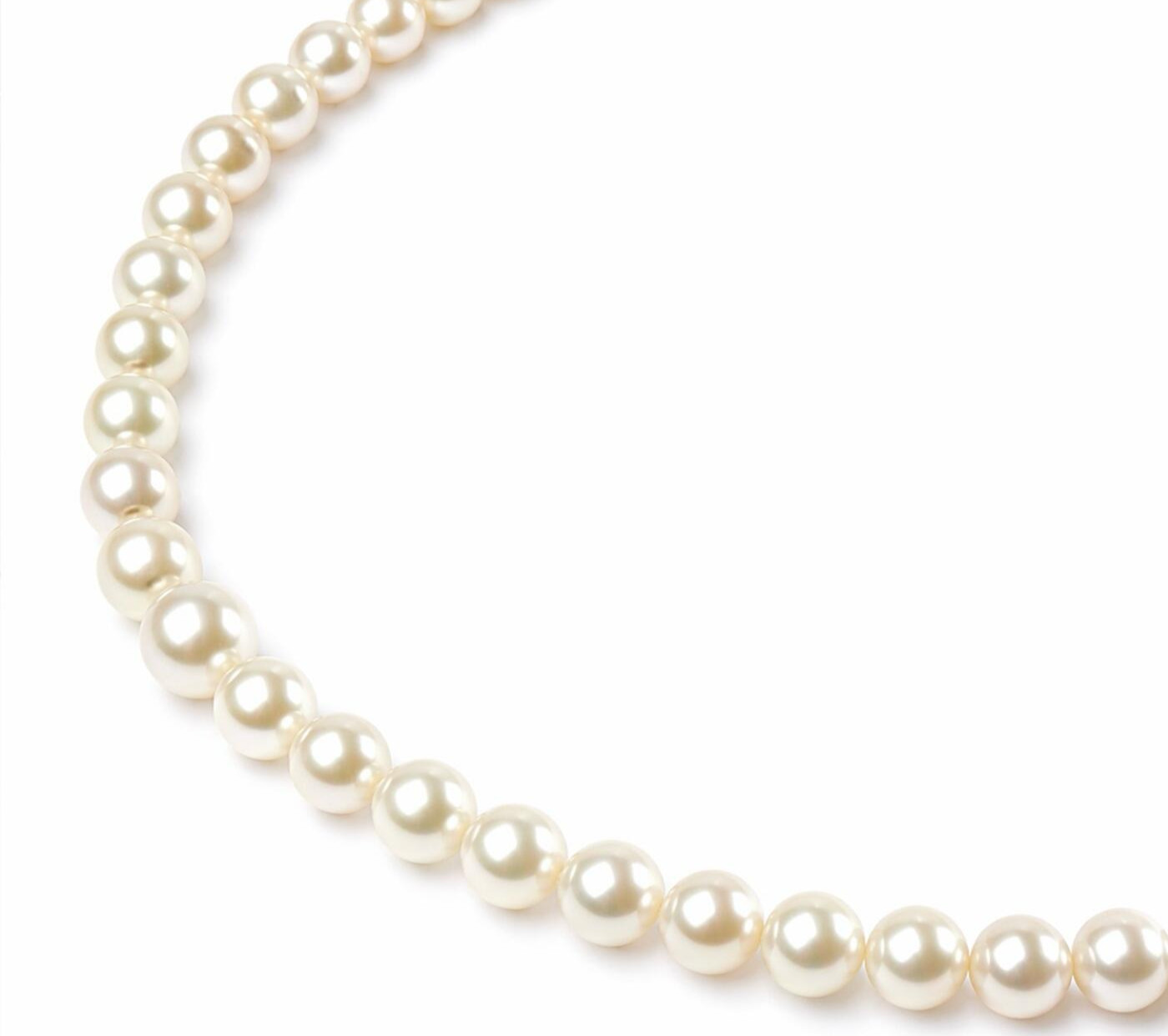 Mikimoto Akoya Pearl Necklace Graduated Strand 4.8~8.1mm Silver 17.3in Japan
