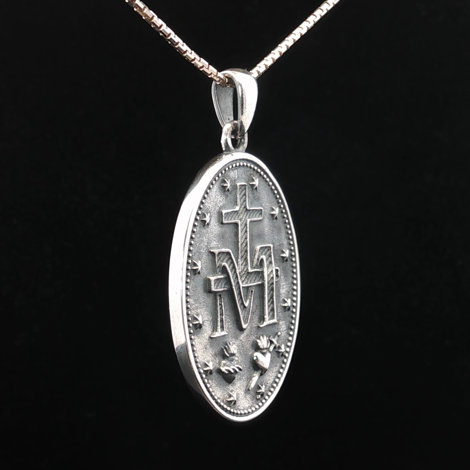 925 Sterling Silver Two-Sided Our Lady of Guadalupe Necklace