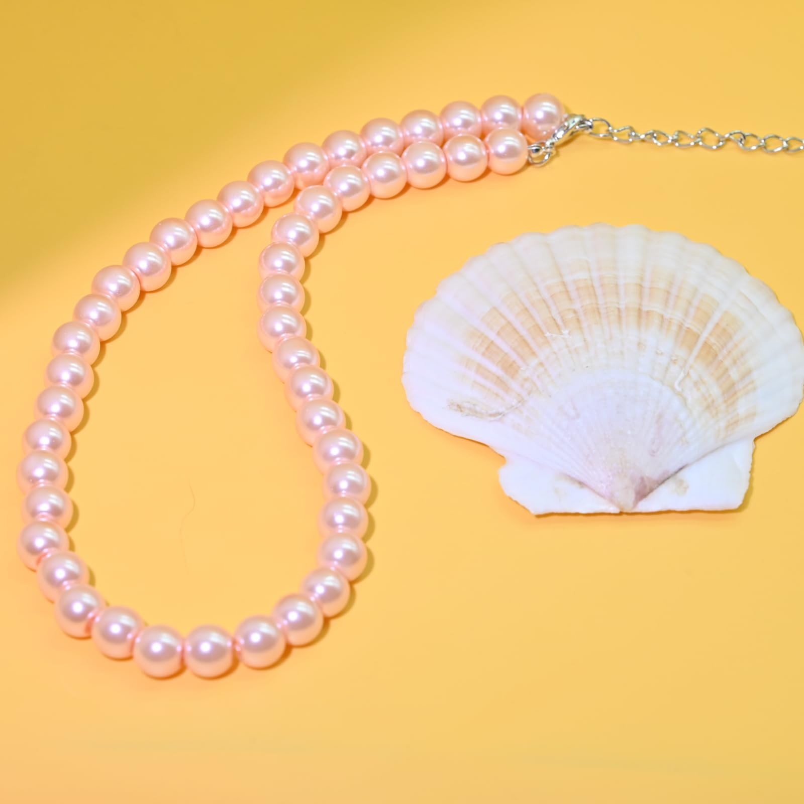 Colorful Mood Choker Baroque Bead Imitation Pearls Necklace, Women, Adults – 06