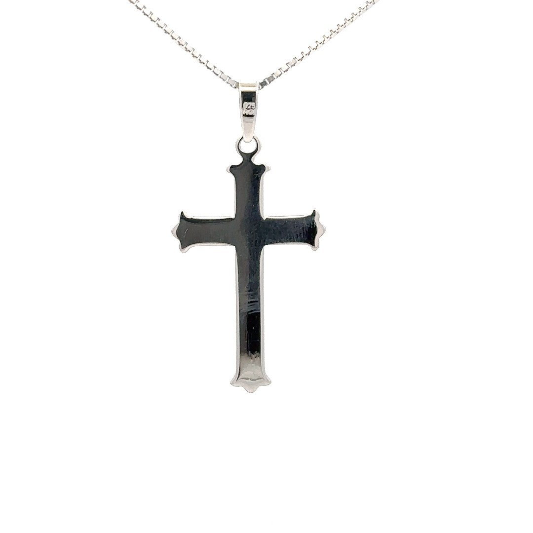 Sterling Silver Cross Pendant (3/4 x 1 1/2 Inch)