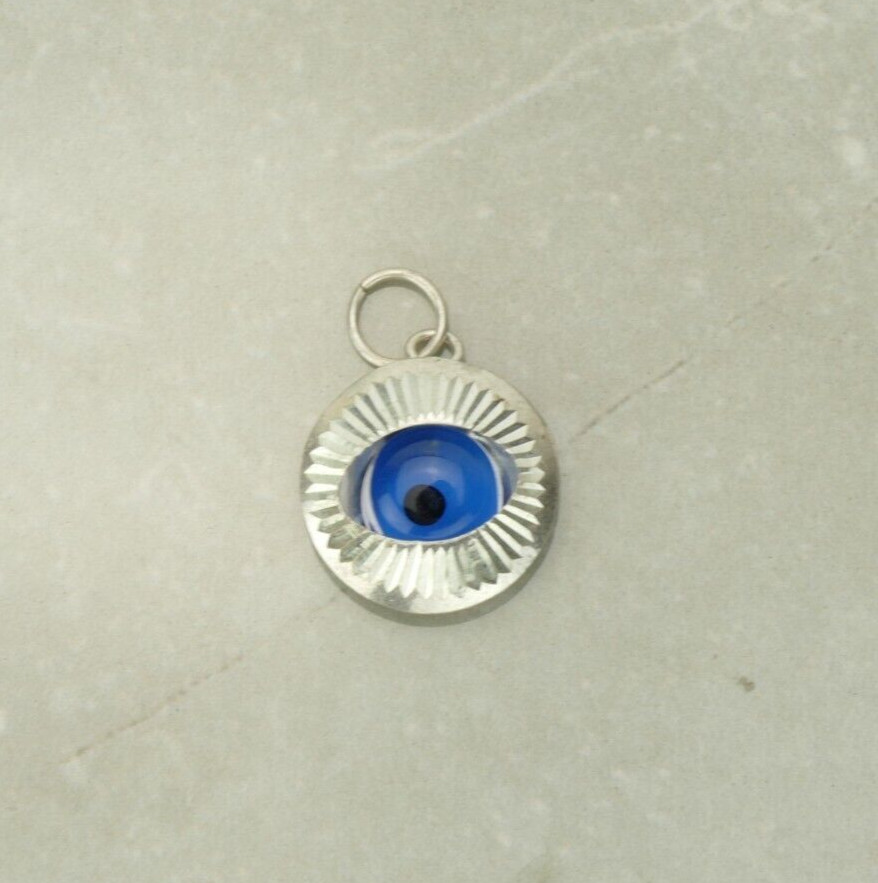 Silver Evil Eye Pendant, Silver Pendant, Gift for Adults, Gift for Children