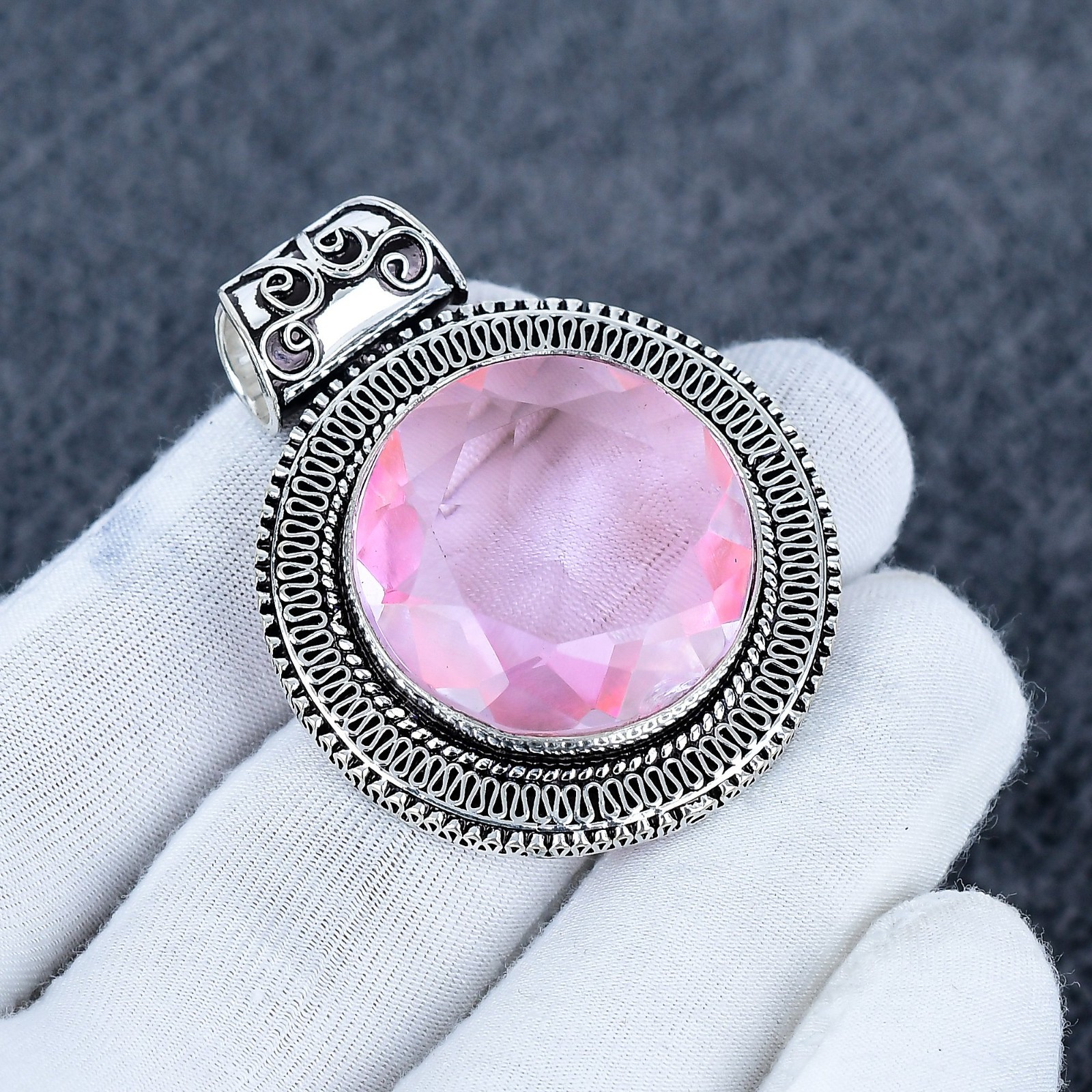 Pink Kunzite Pendant 925 Sterling Silver Jewelry Gemstone Handmade Jewelry, Gift