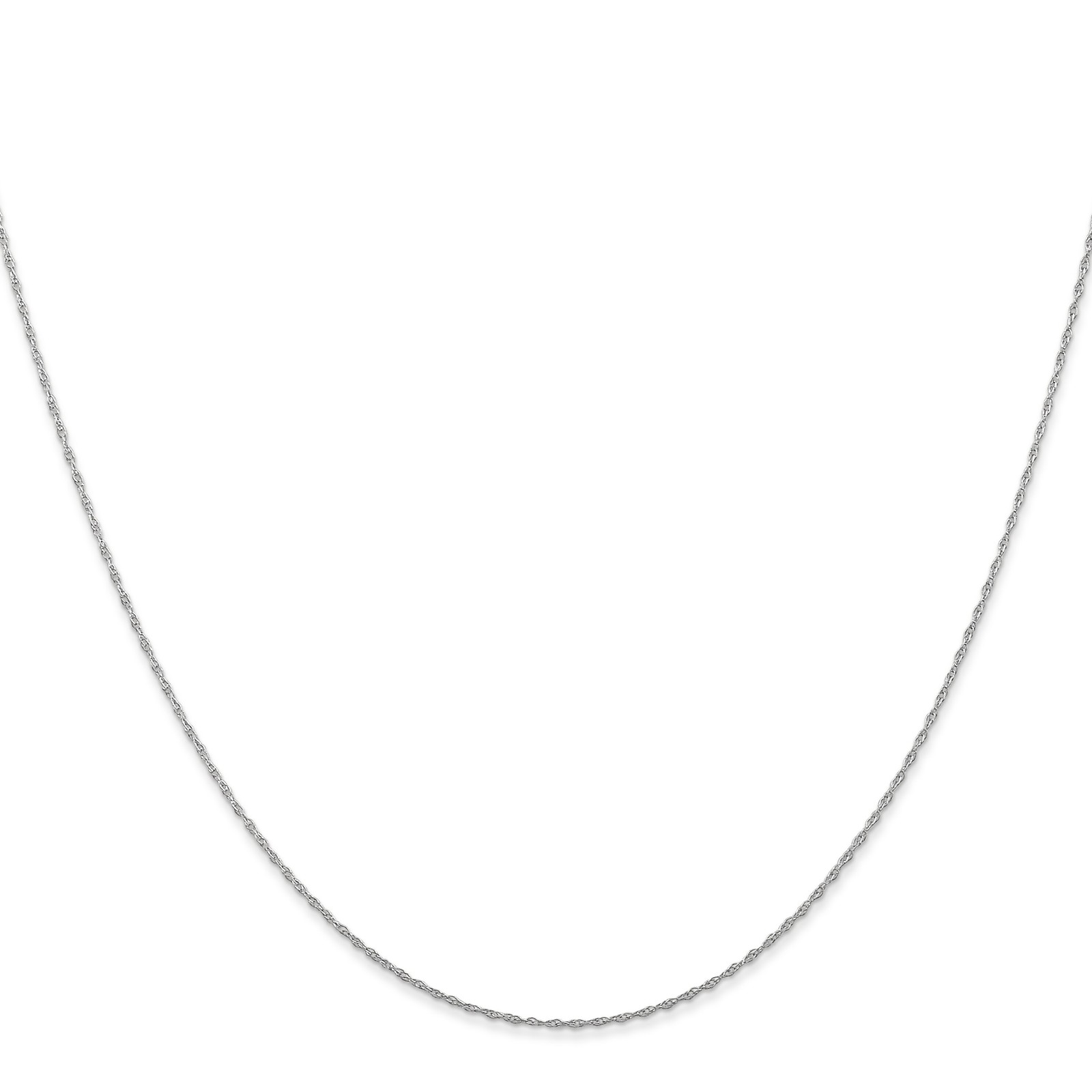 10K White Gold Carded Cable Rope Chain Necklace Jewelry 24″
