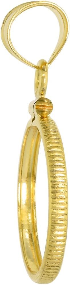 Sterling Silver & Gold Filled Dime Bezel 18 mm Screw Top Coin Edge 10 Cent Coin