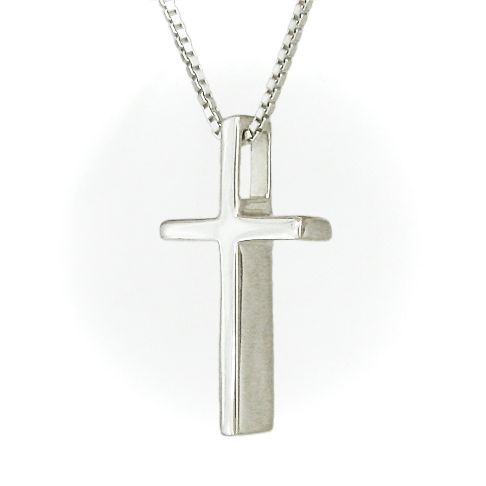 Small Deep Cross Pendant in SOLID ‘925’ Sterling Silver – Choice of Chains, NEW!