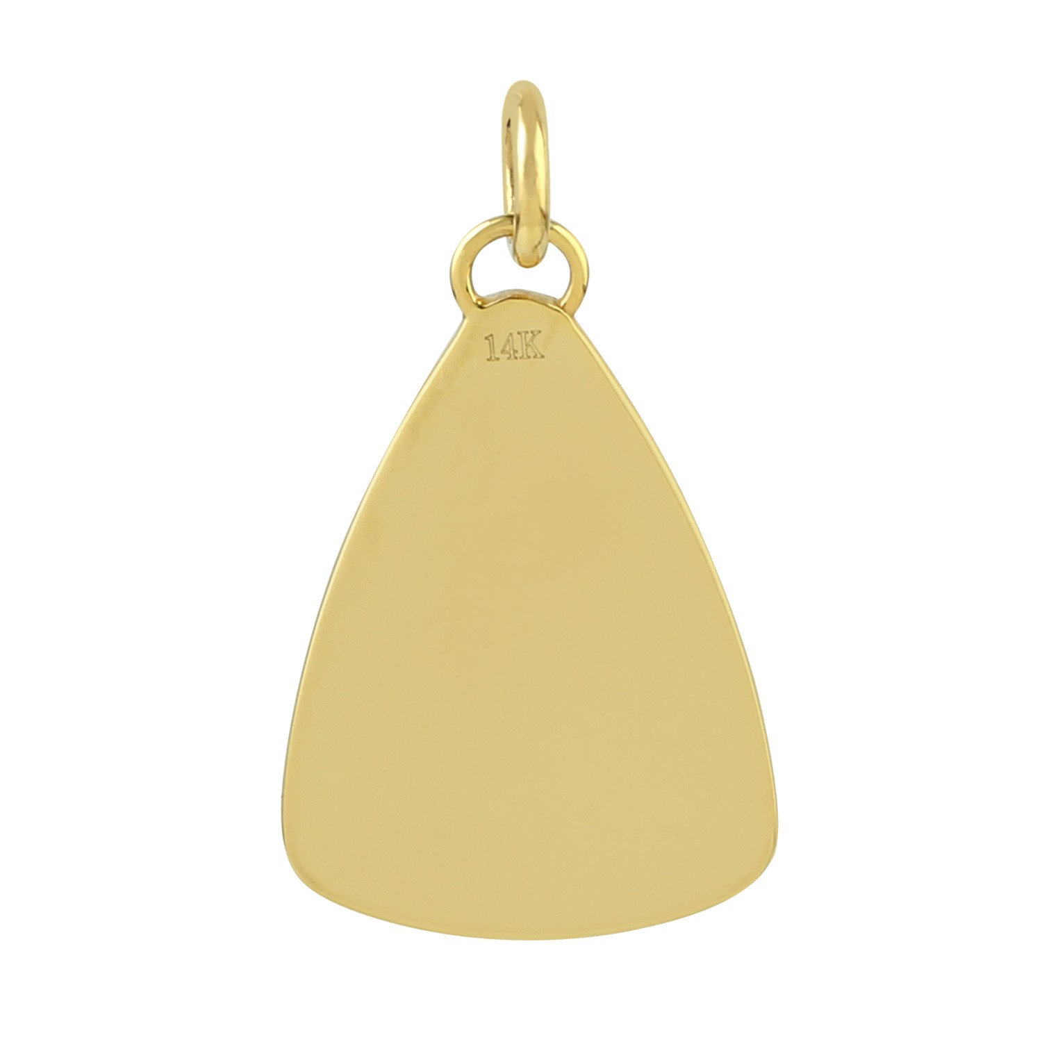 Natural Diamond Pendant 14k Yellow Gold Fashion Jewelry For Anniversary Gift