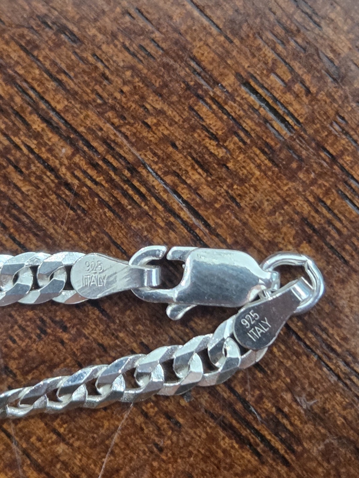 925 Sterling Silver 20″ 3.5mm Italy Curb Link Necklace Lobster Clasp No Stone