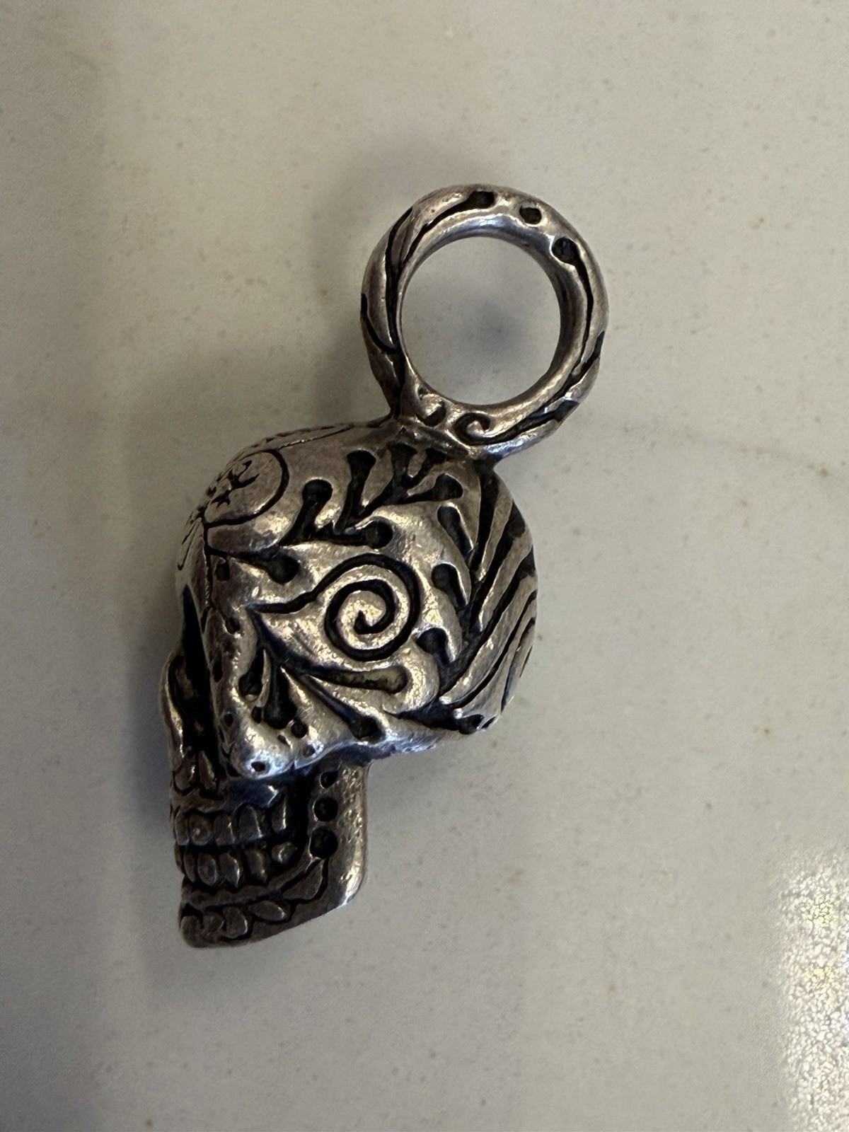 King Baby Studio Sterling Silver 925 Skull Pendant 23.5 grams