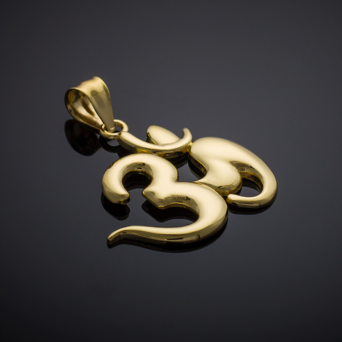 Gold Om Symbol Pendant Necklace(Available In Yellow/Rose/White Gold)