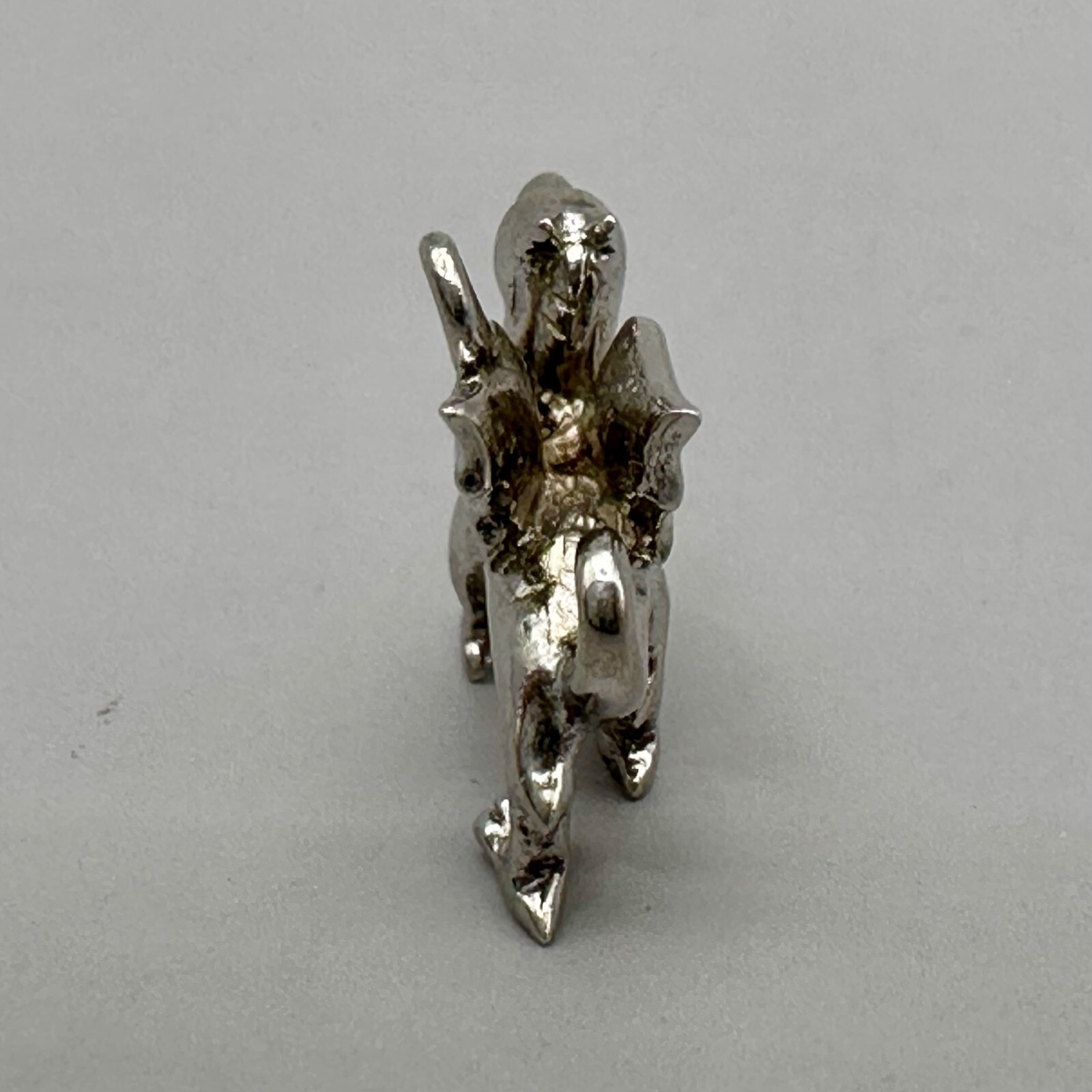 Welsh Dragon Pendant Signed WTJ Sterling Silver 925 Detailed Wings Tail 3D Charm