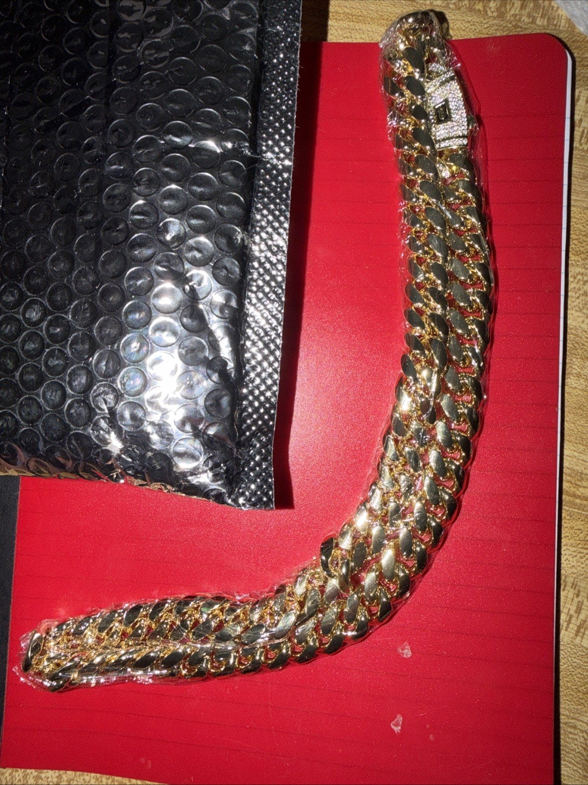 14k gold monaco chain 24”x1/2” Diamond Clasp